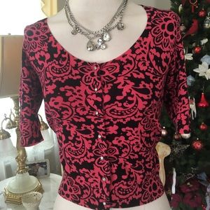 INC international concepts almost new short sleeve v neck sweater size S